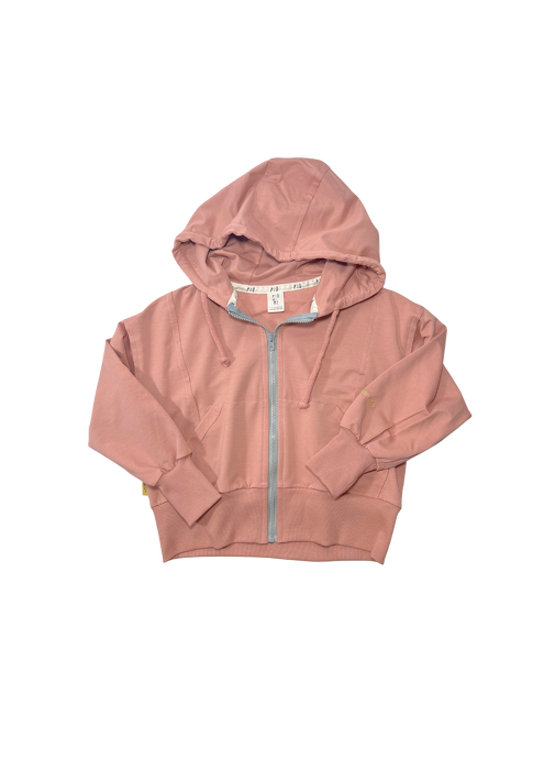 056-25 "MORE THAN ME " HOODIE ZIP - CORAL