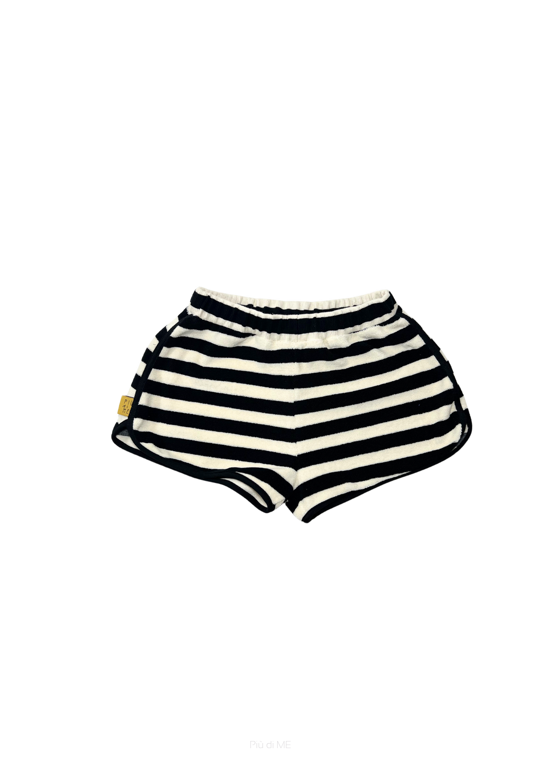 037-25 SHORTS FROTE - BLACK & WHITE STRIPES