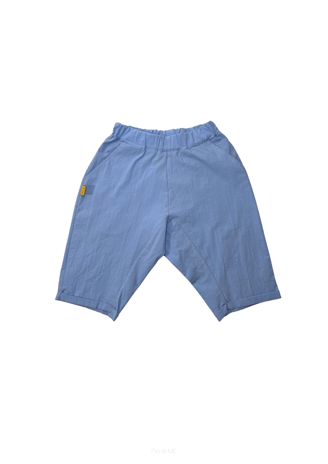 084-25 HAREM SHORTS - TONED BLUE  ( 100% COTTON )