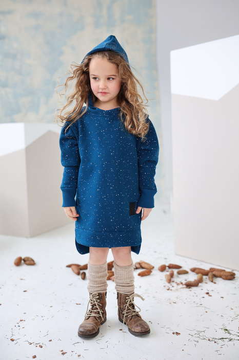 218-22 HOODIE TUNIC / AURORA BOREALIS - NIGHT BLUE 
