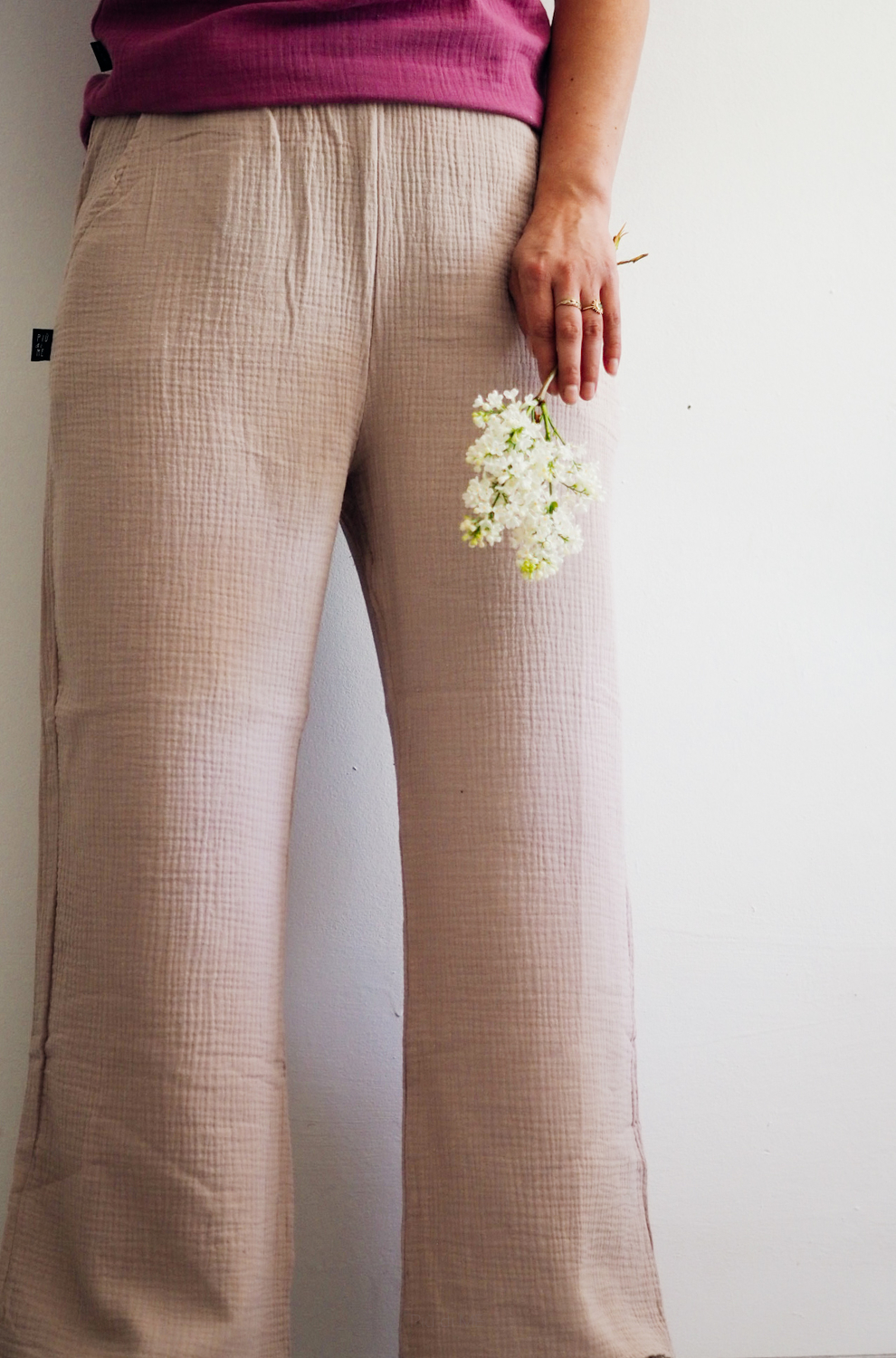 linen loose fit trousers
