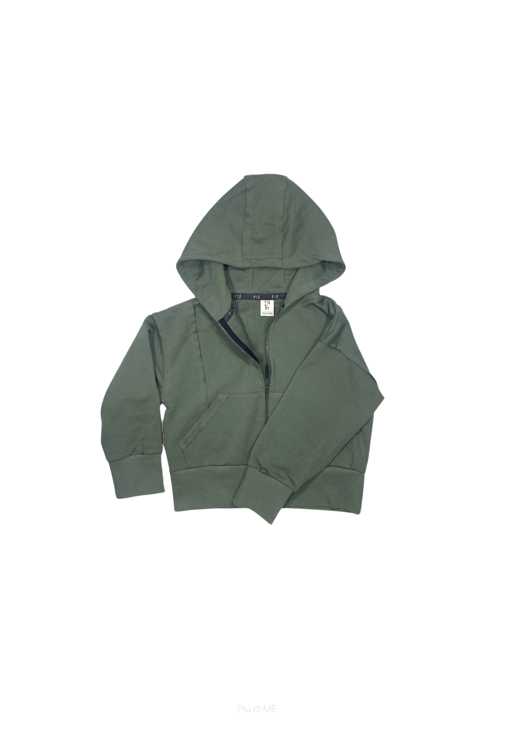 243-24 HOODIE ZIP BASIC / DARK GREEN