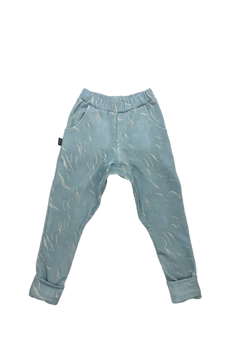 179-23 TROUSERS / CONNECTION PRINT - BLUE