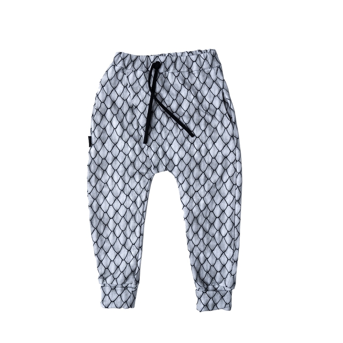 118-20 TROUSERS GRAY / dragon scales 