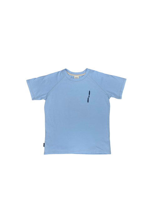 067-24 T-SHIRT WH TRACE / CRYSTAL BLUE 
