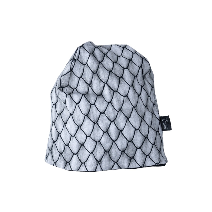 126-20 BEANIE / GRAY dragon scales 