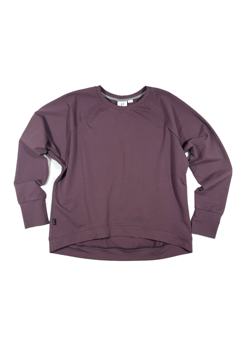 144-21 WOMEN SWEATSHIRT / EGGPLANT "more than me"