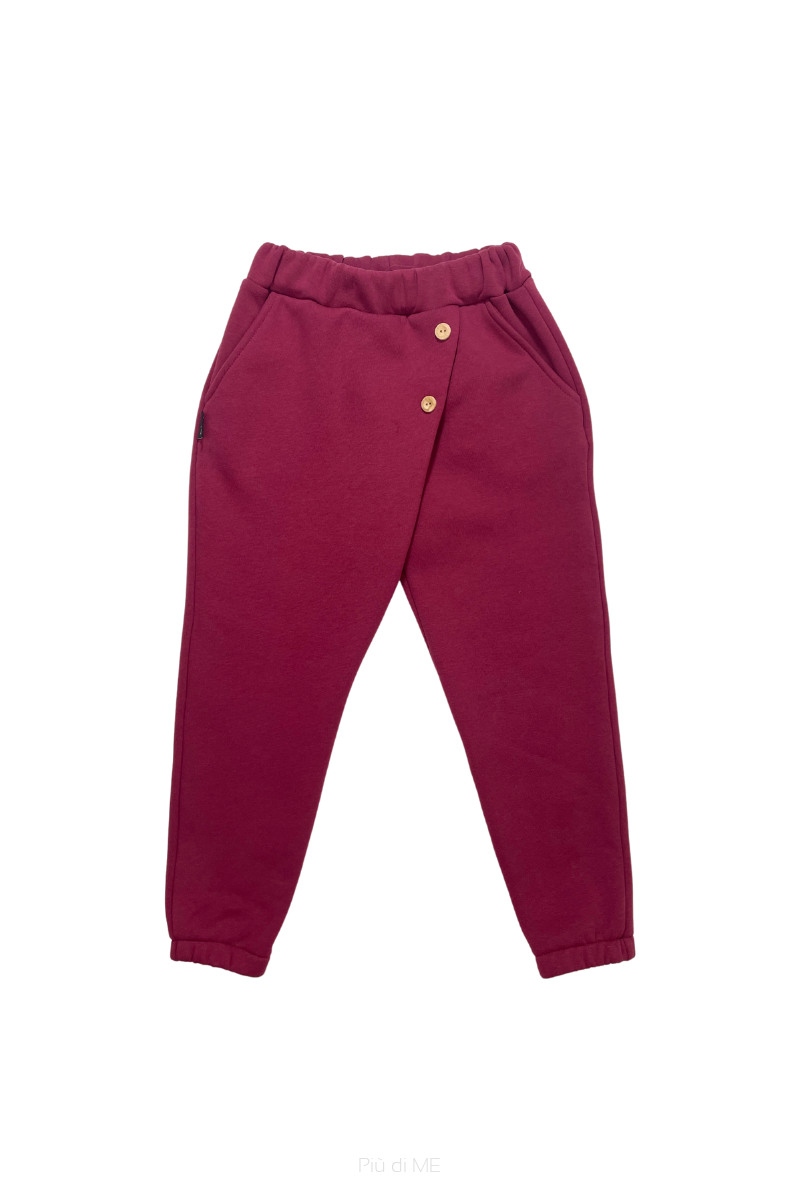 127-23 WINTER TROUSERS WH BUTTONS / BURGUNDY