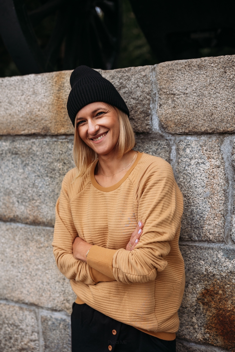 19-159 WOMAN SWEATSHIRT / camel quilited