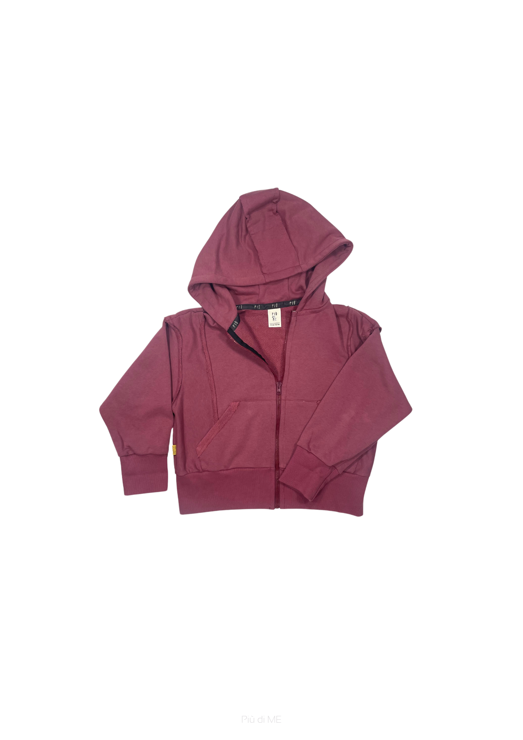 242-24 HOODIE ZIP BASIC / CHERRY RED