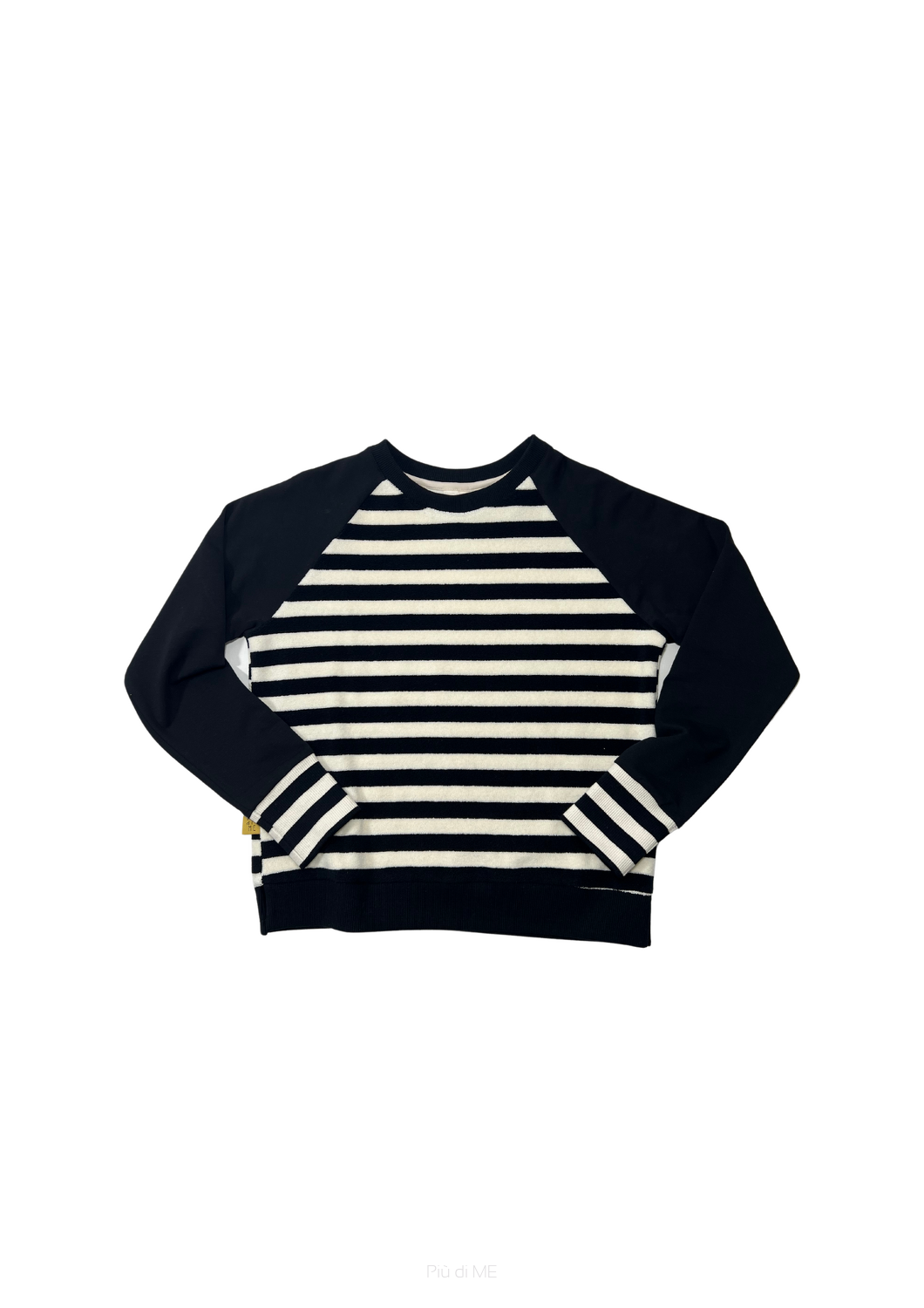 055-25  SWEATSHIRT  - FROTE BLACK & WHITE STRIPES