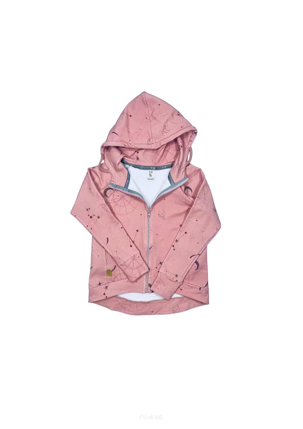 240-24	HOODIE ZIP  CONSTELLATION / PINK 