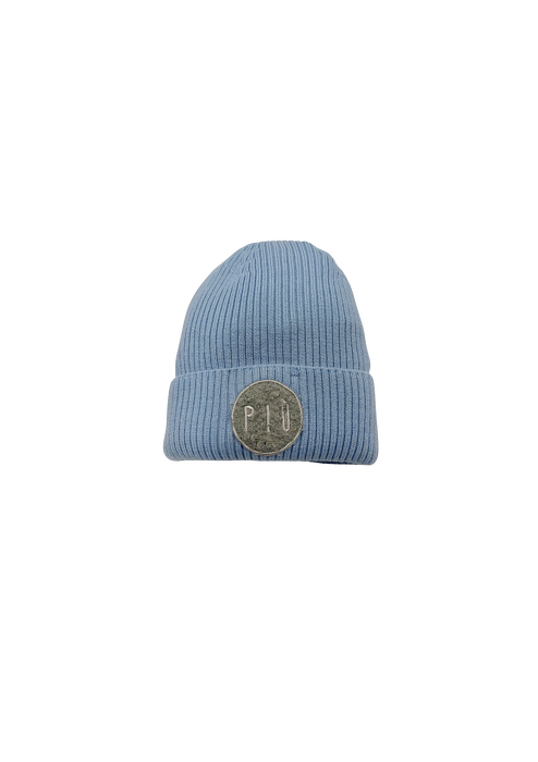 303-24	BEANIE ,, PIU ''/ BLUE 100% WOOL